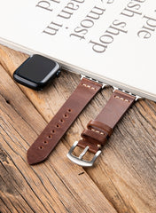 Musap Genuine Leather Apple Watch Strap - Brown - VAGAVE