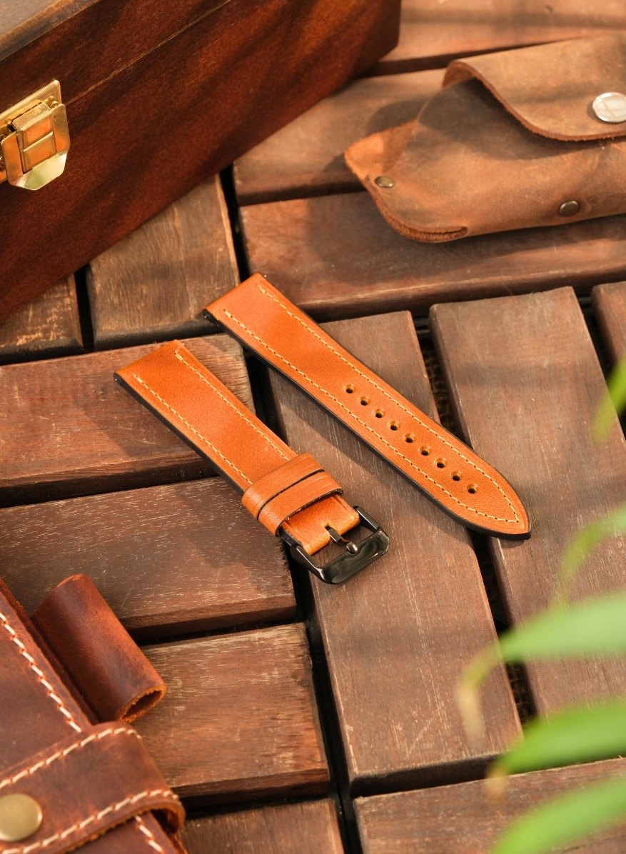 Garmin Watch Buttero Leather Strap - Camel