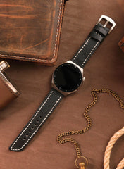 Pueblo Huawei Watch Leather Strap - Black