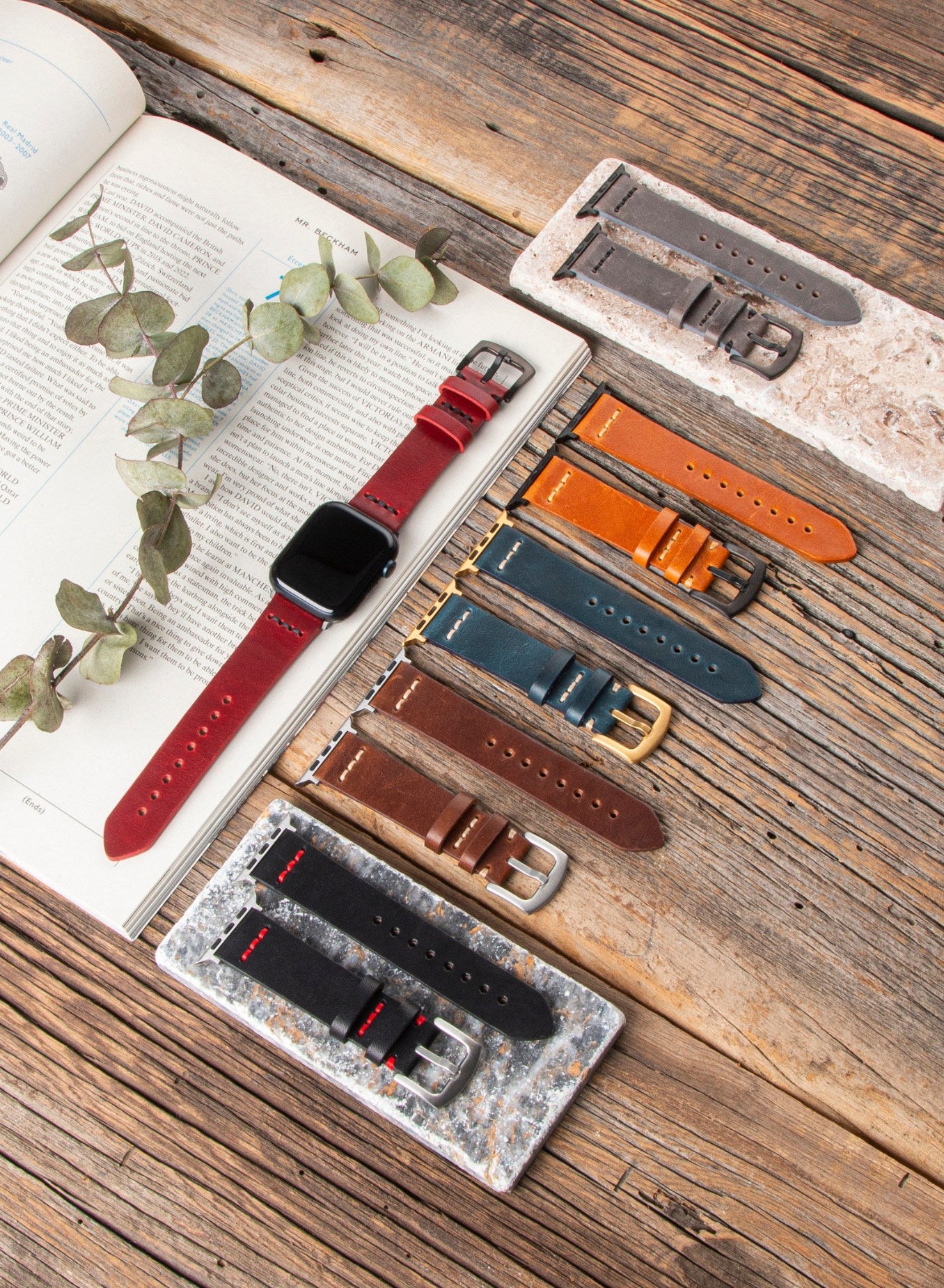 Apple Watch Musap Leather Strap - Brown