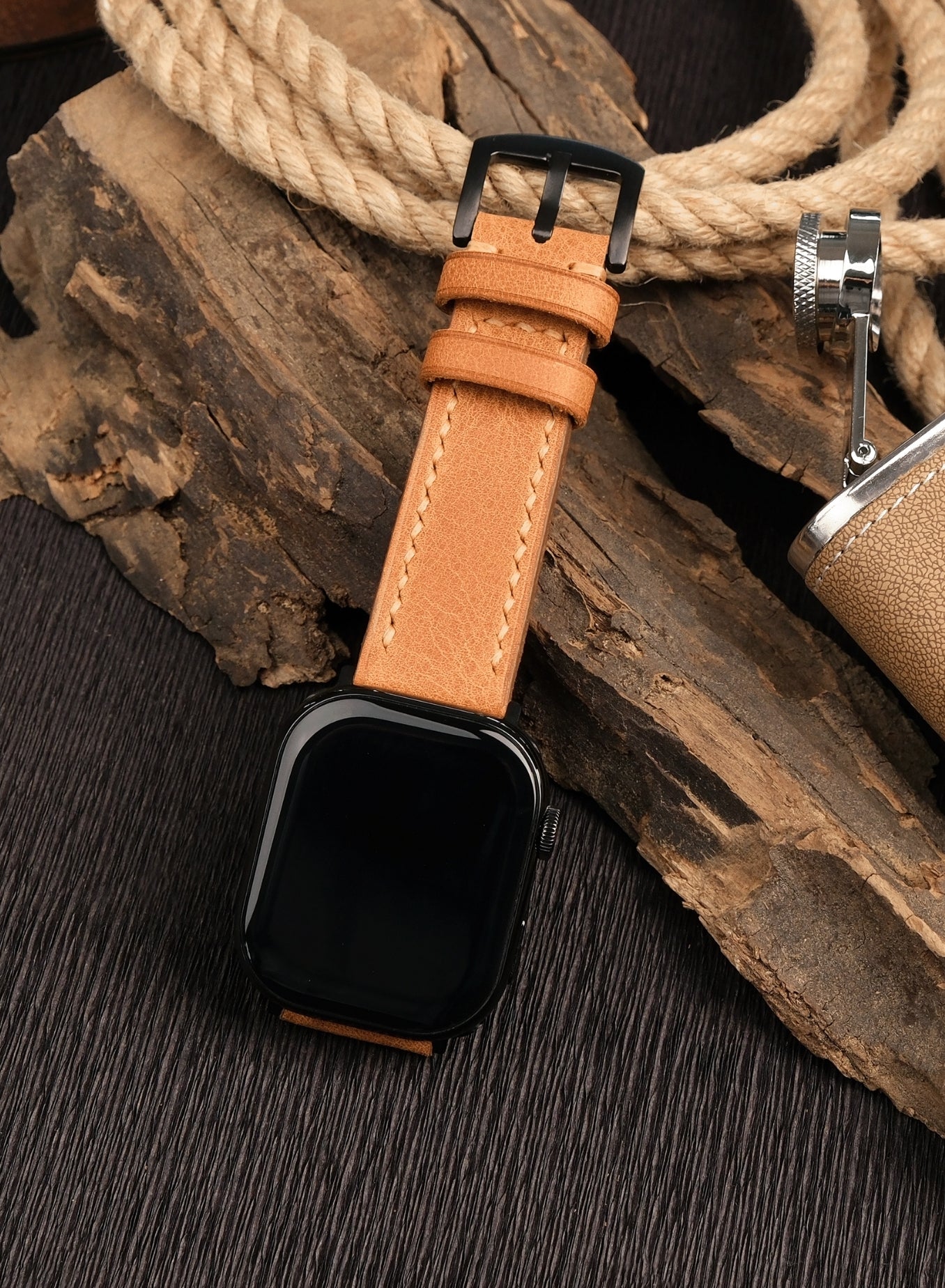 Apple Watch Tiana Leather Strap - Camel