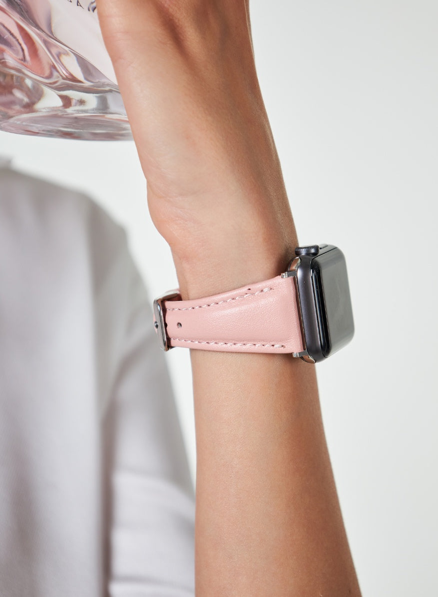 Apple Watch Kamhis Leather Women  Strap - Pink