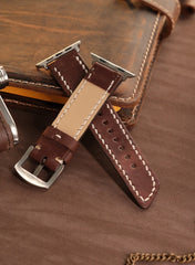 Pueblo Genuine Leather Apple Watch Strap - Brown - VAGAVE