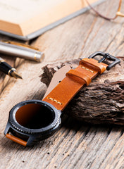 Musap Genuine Leather Apple Watch Strap - Camel