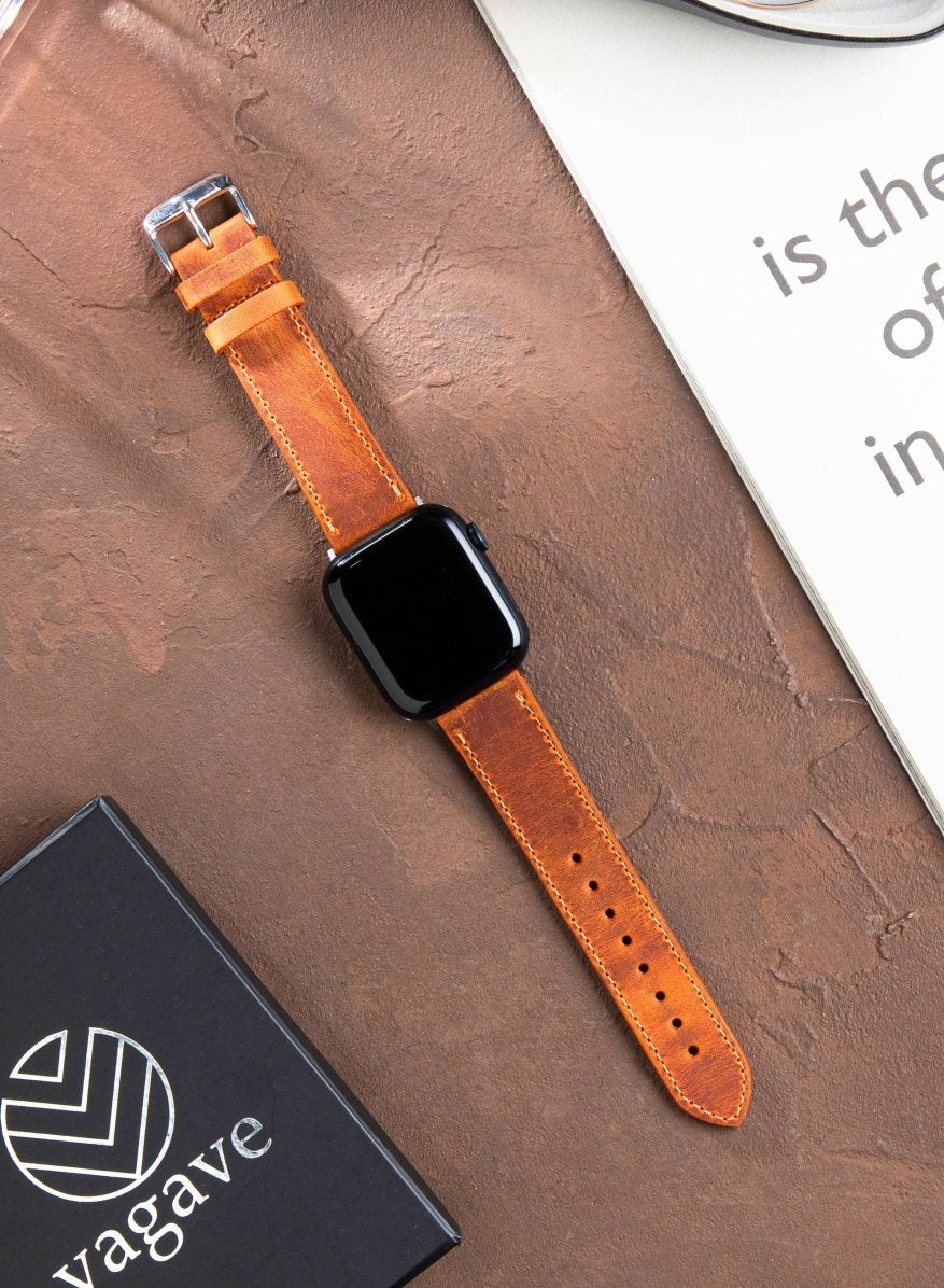 Apple Watch Crazy Leather Strap - Camel