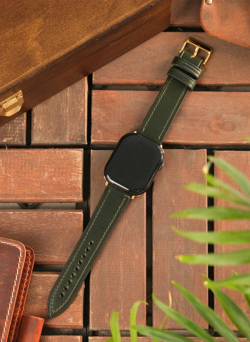 Apple Watch Buttero Leather Strap - Green
