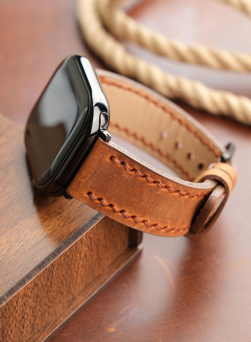 Apple Watch Berdik Leather Strap - Camel
