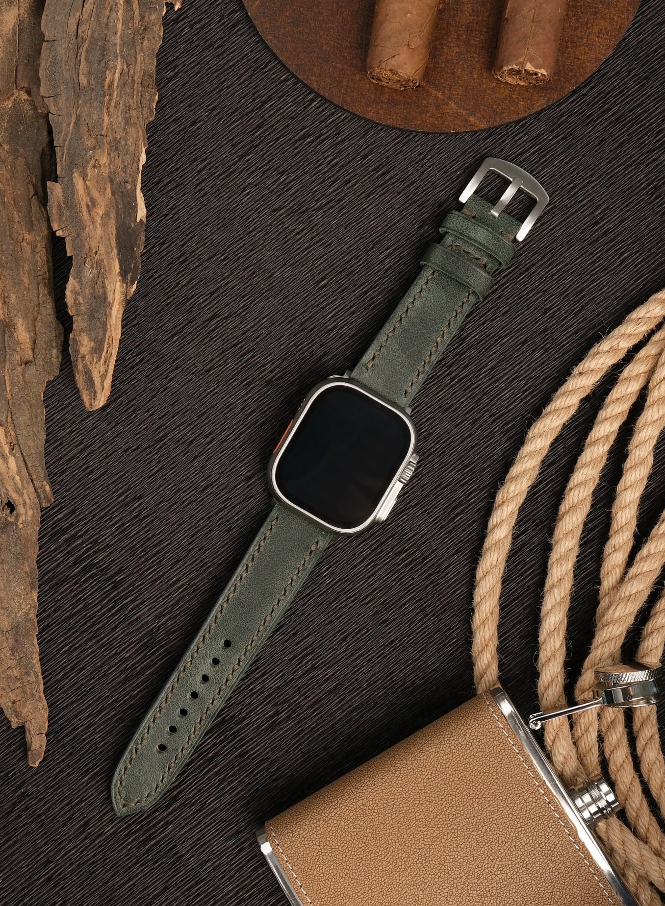 Apple Watch Tiana Leather Strap - Green