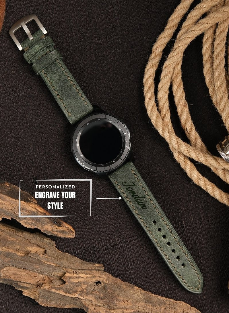Garmin Watch Tiana Leather Strap - Green