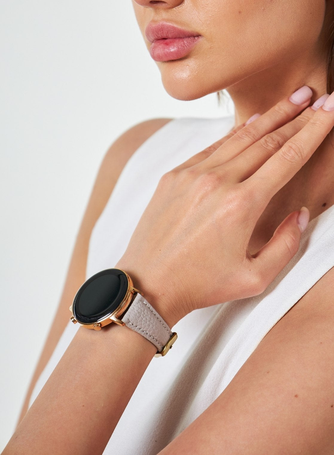 Kamhis Huawei Watch Women Leather Strap - Beige
