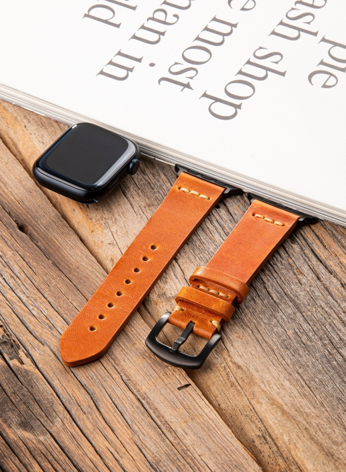 Apple Watch Musap Leather Strap - Camel