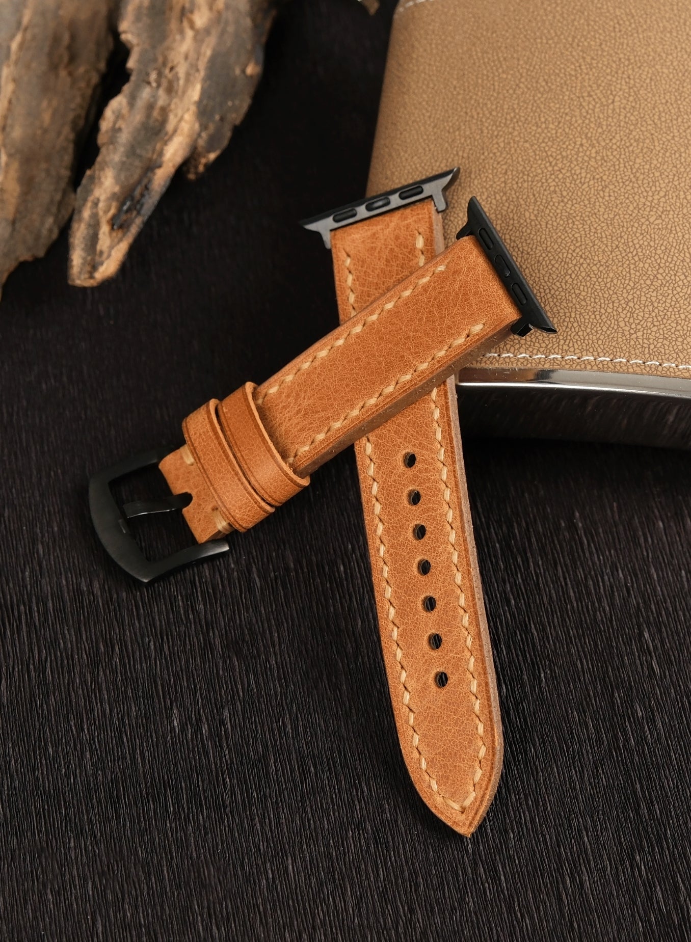Apple Watch Tiana Leather Strap - Camel