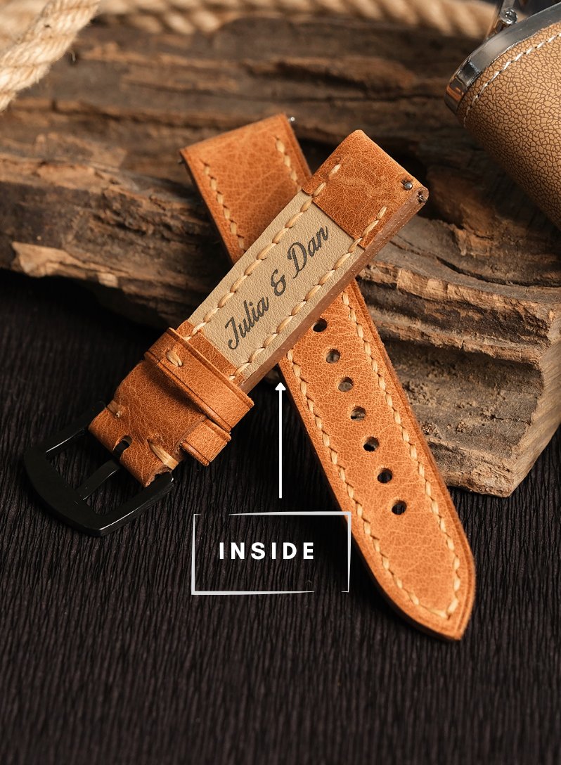 Garmin Watch Tiana Leather Strap -Camel