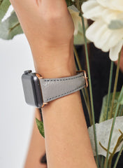 Pupi Apple Watch Women Leather Strap - Gray