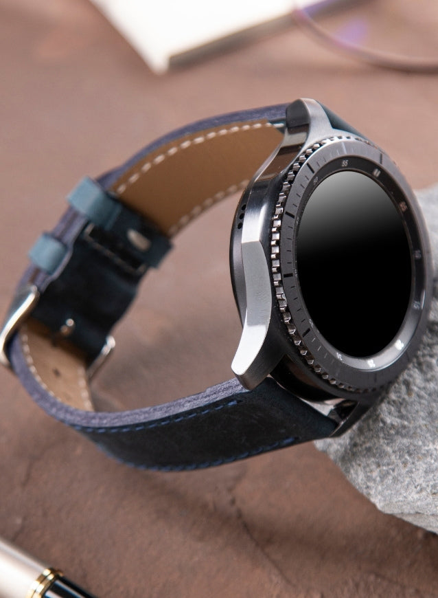 Garmin Watch Crazy Leather Strap - Blue
