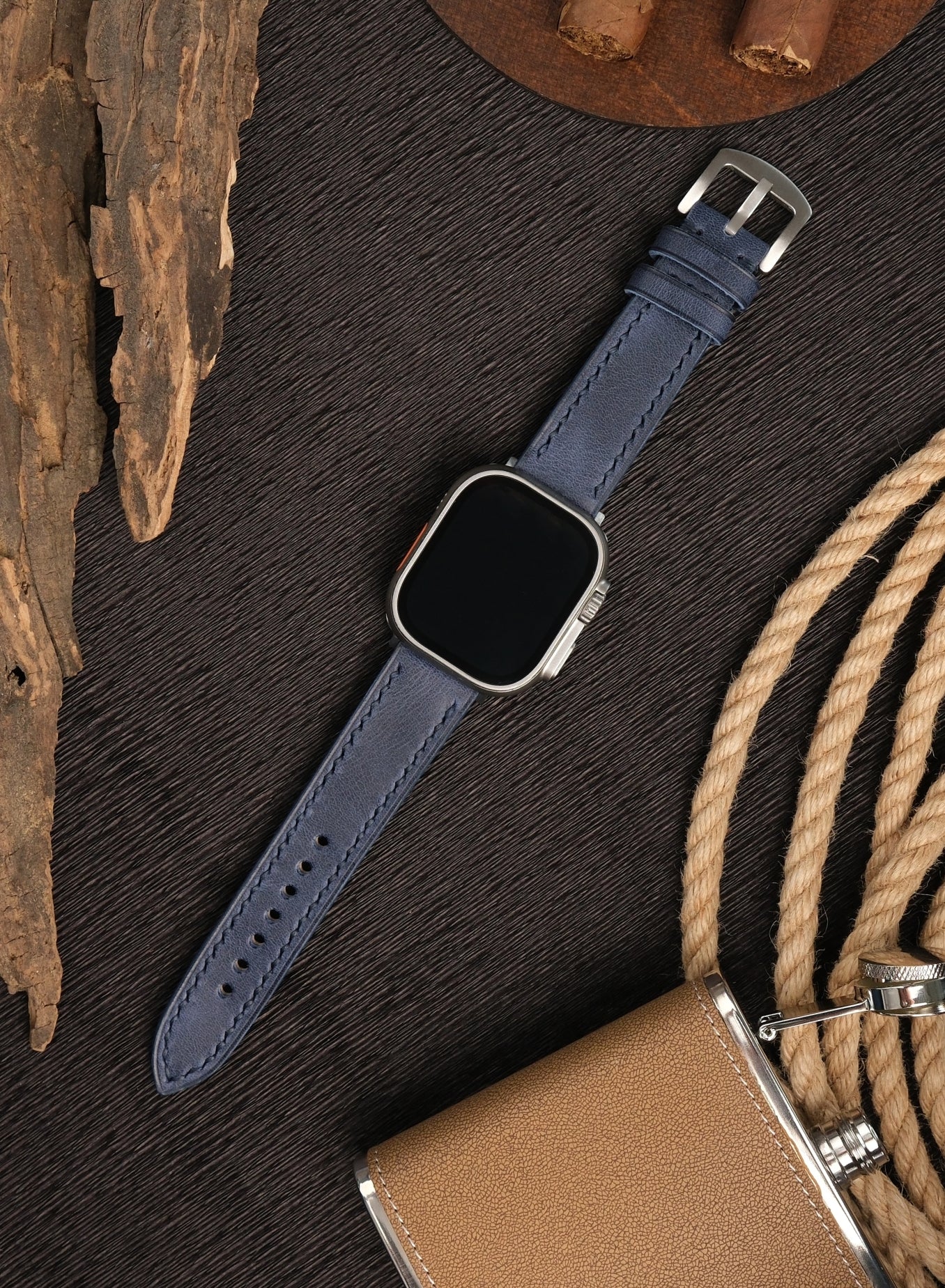 Apple Watch Tiana Leather Strap - Blue