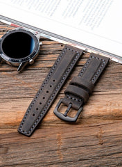 SamCrazy Genuine Leather  Samsung Watch Strap - Gray - VAGAVE