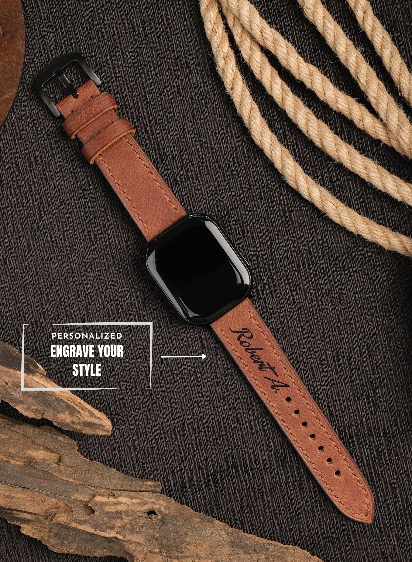 Apple Watch Tiana Leather Strap - Tan