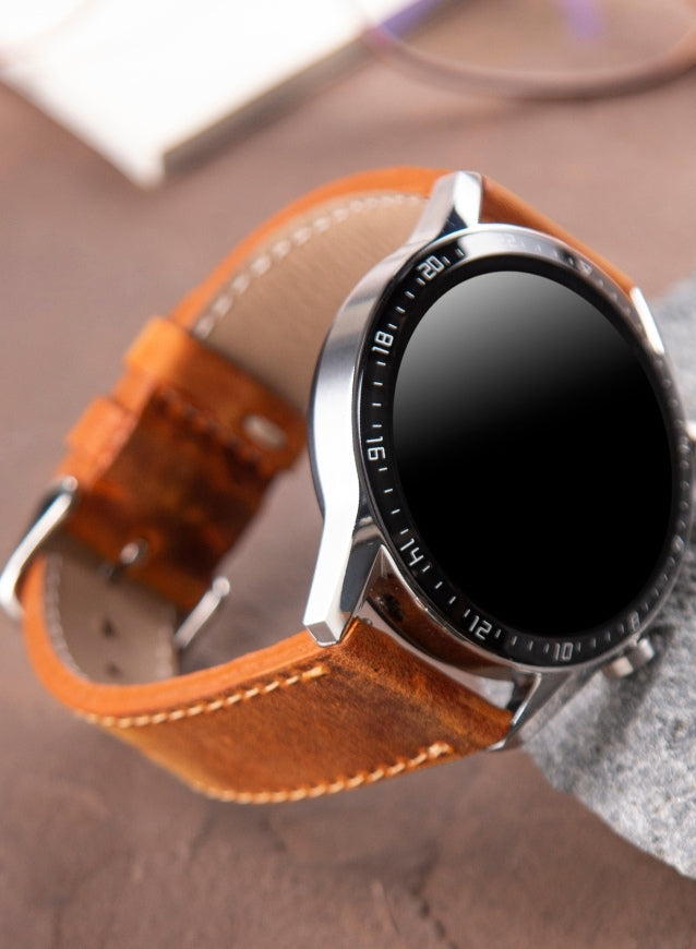 Garmin Watch Crazy Leather Strap - Camel