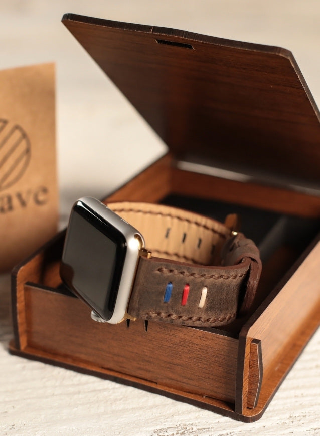 Apple Watch Three Ropes Leather Strap - Brown
