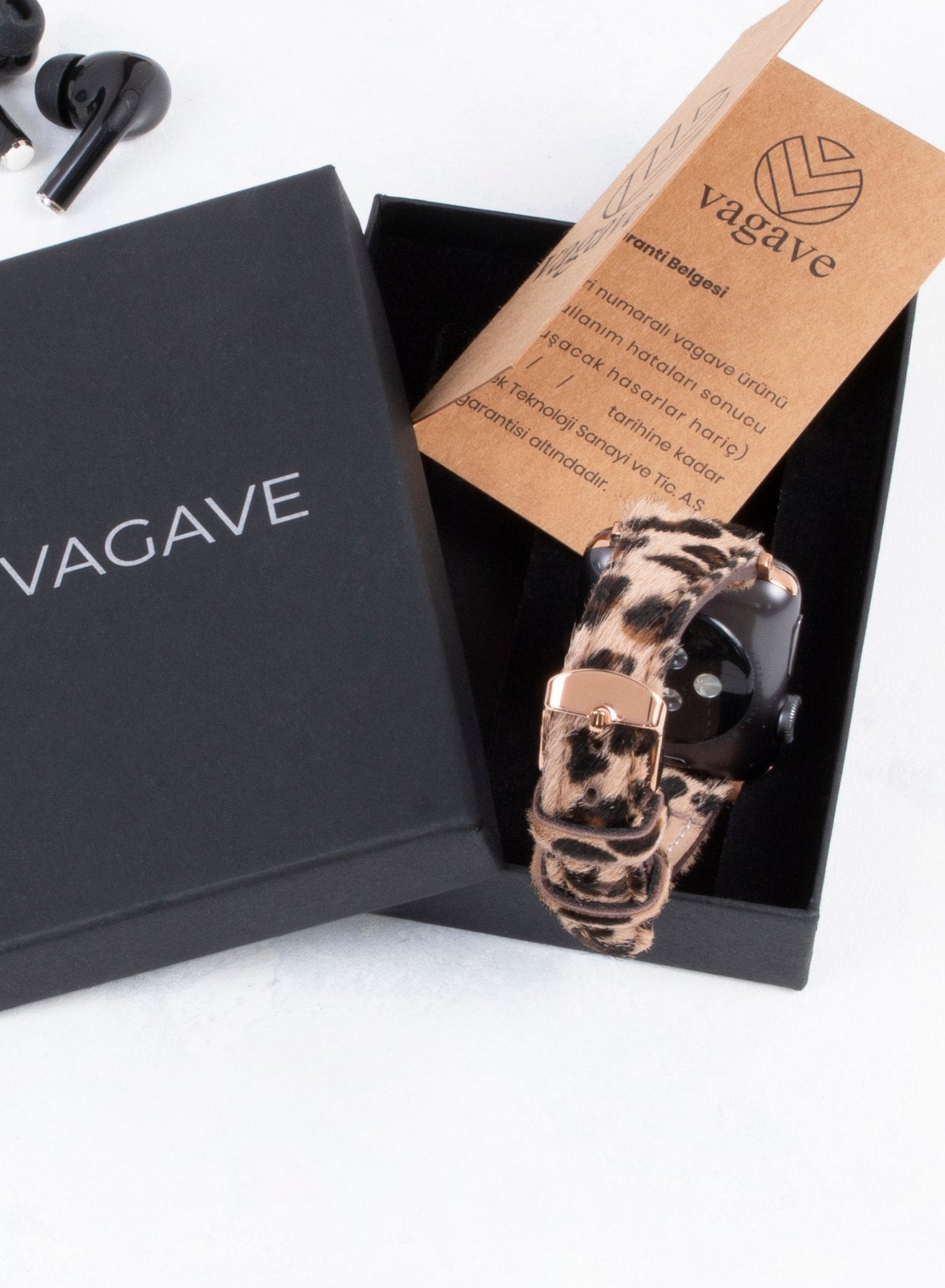 Apple Watch Vadiva Leather Women  Strap - Brown Leopard