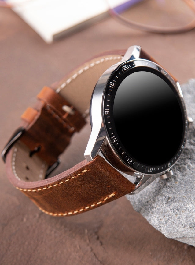Garmin Watch Crazy Leather Strap - Tan