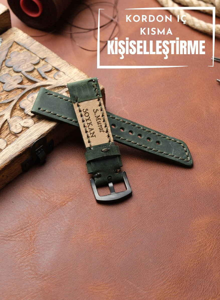 Classic Watch Berdik Leather Strap - Green