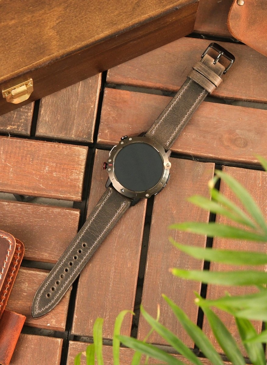 Classic Watch Buttero Leather Strap - Gray