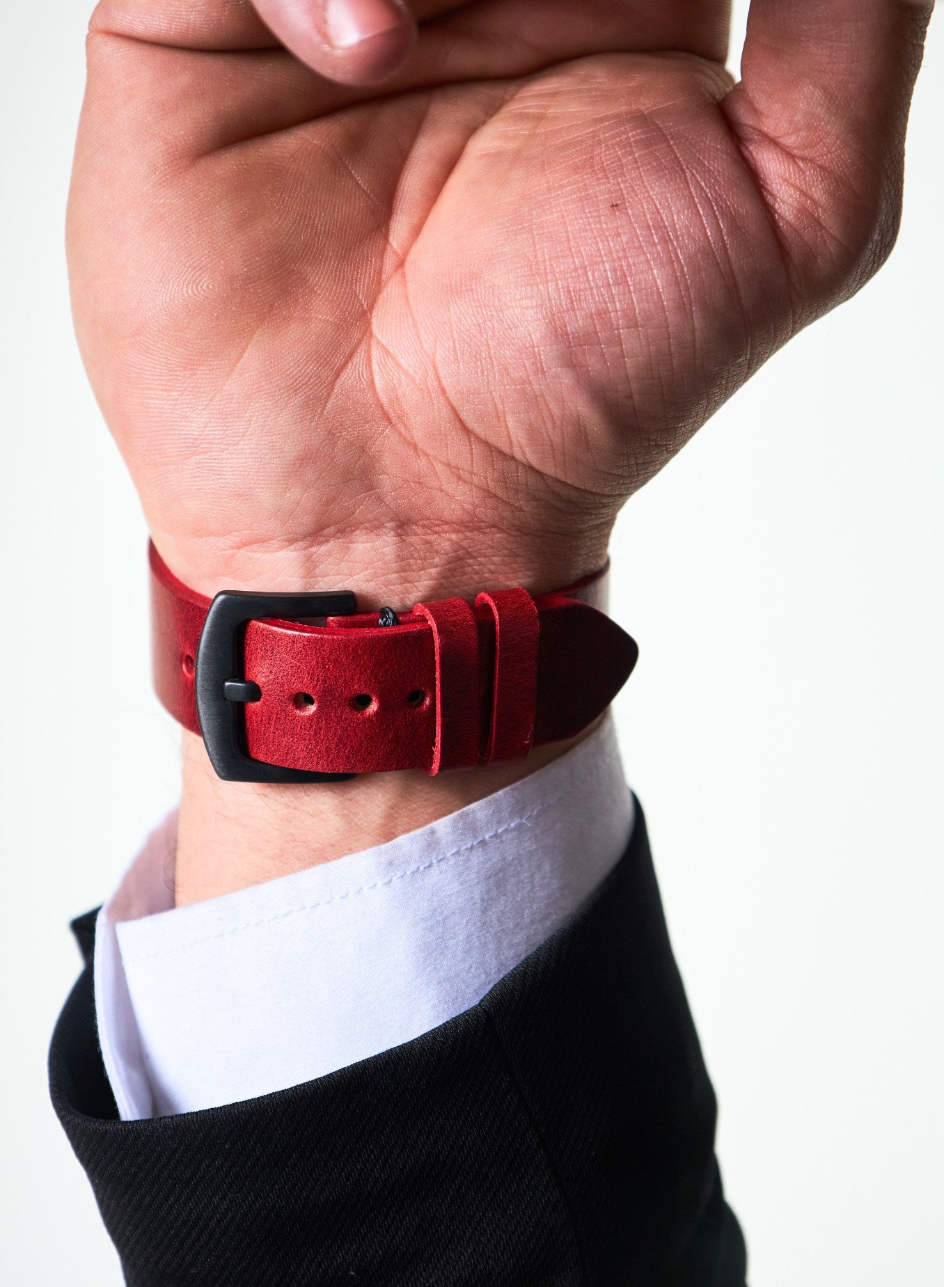 Apple Watch Musap Leather Strap - Red