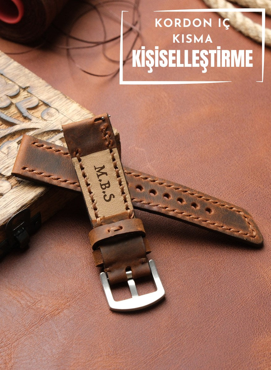 Classic Watch Berdik Leather Strap - Tan