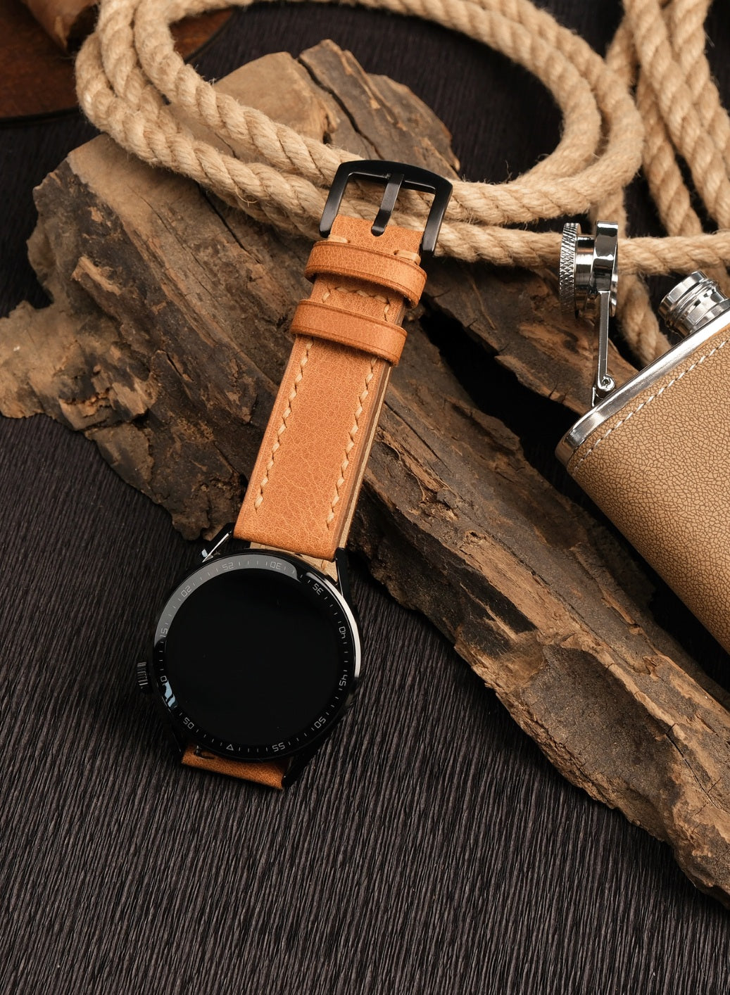 Garmin Watch Tiana Leather Strap -Camel