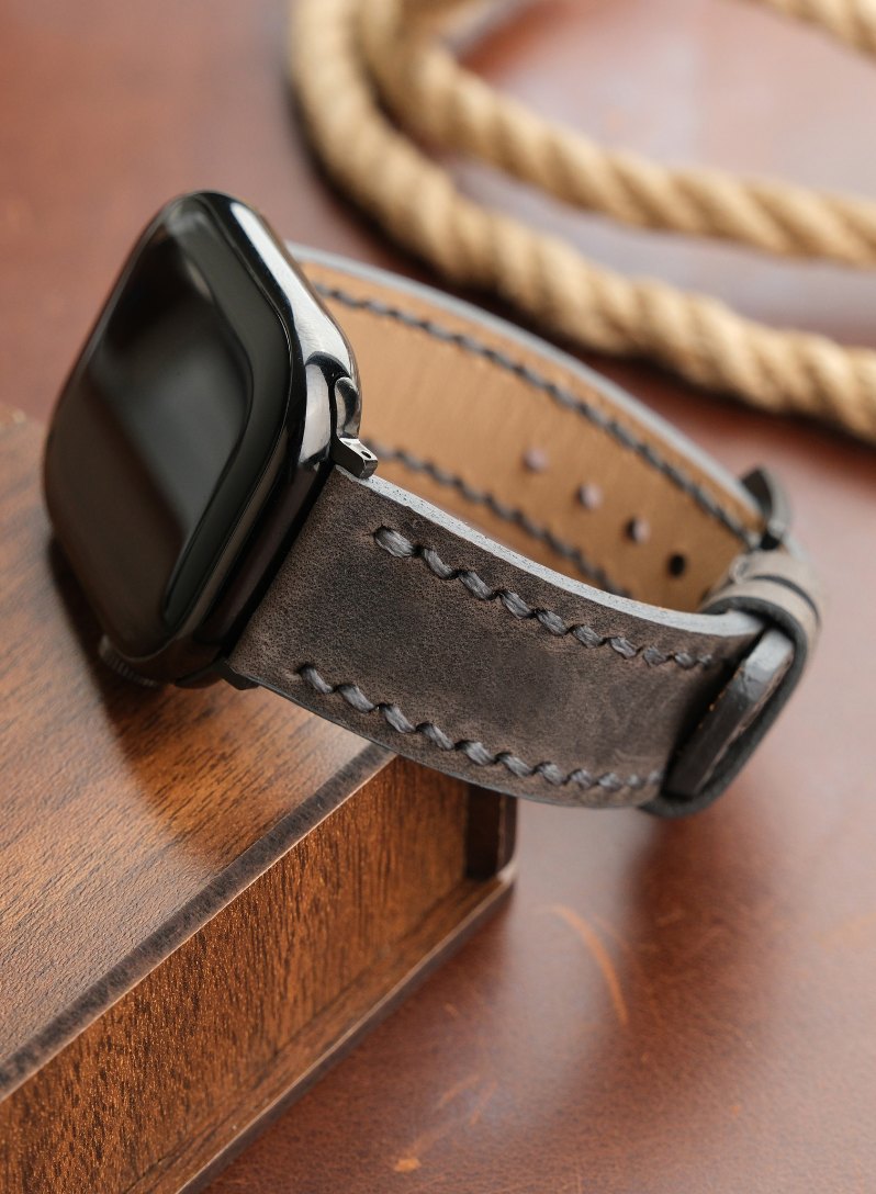 Apple Watch Berdik Leather Strap - Gray