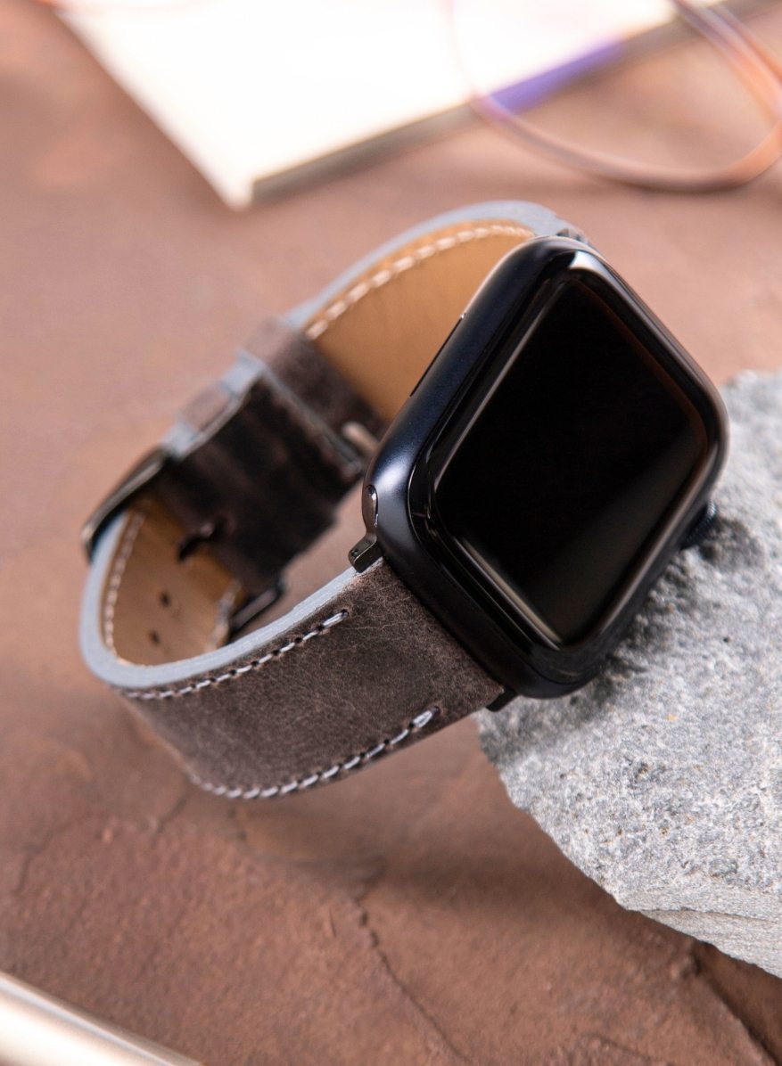 Apple Watch Crazy Leather Strap - Gray