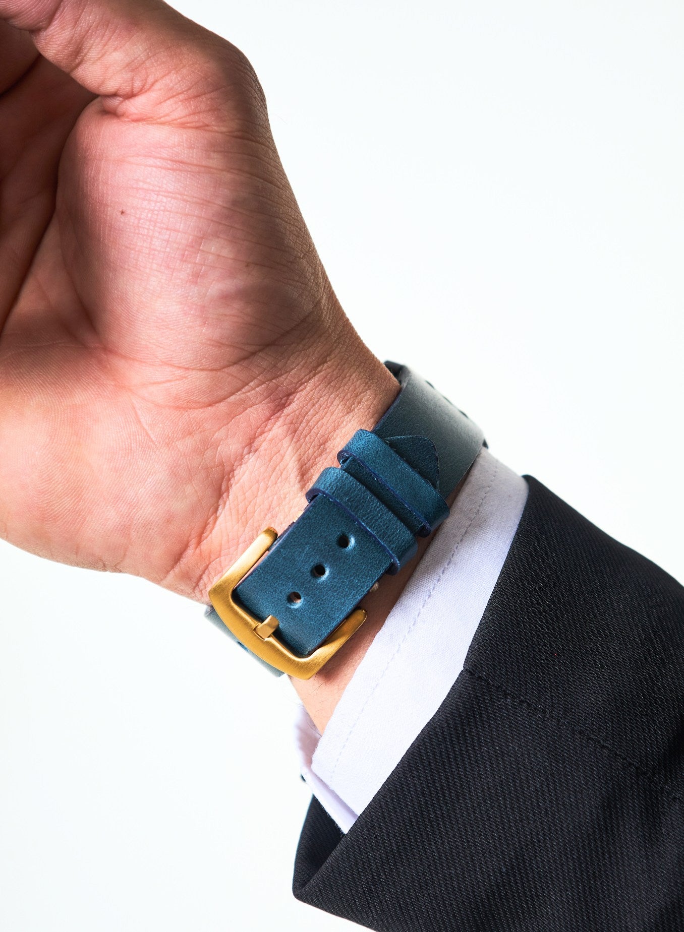 Apple Watch Musap Leather Strap - Blue