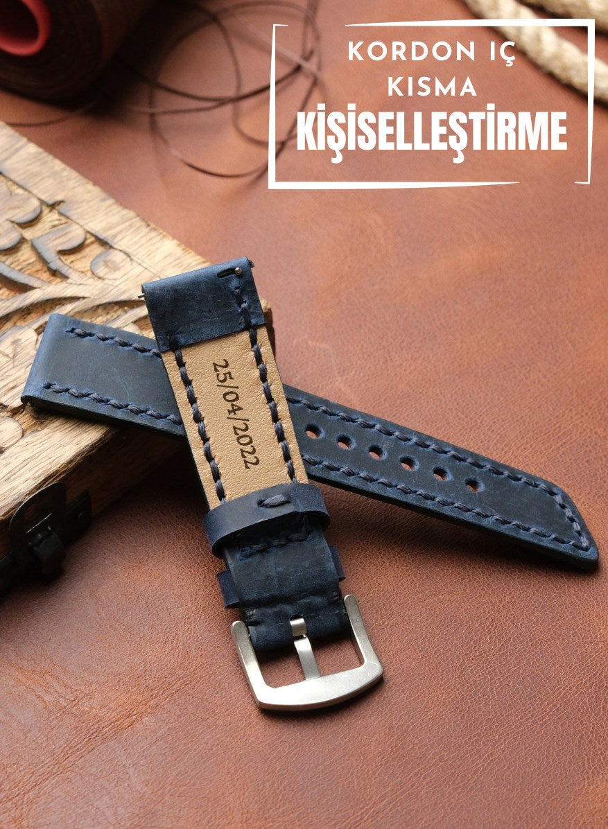 Classic Watch Berdik Leather Strap - Blue