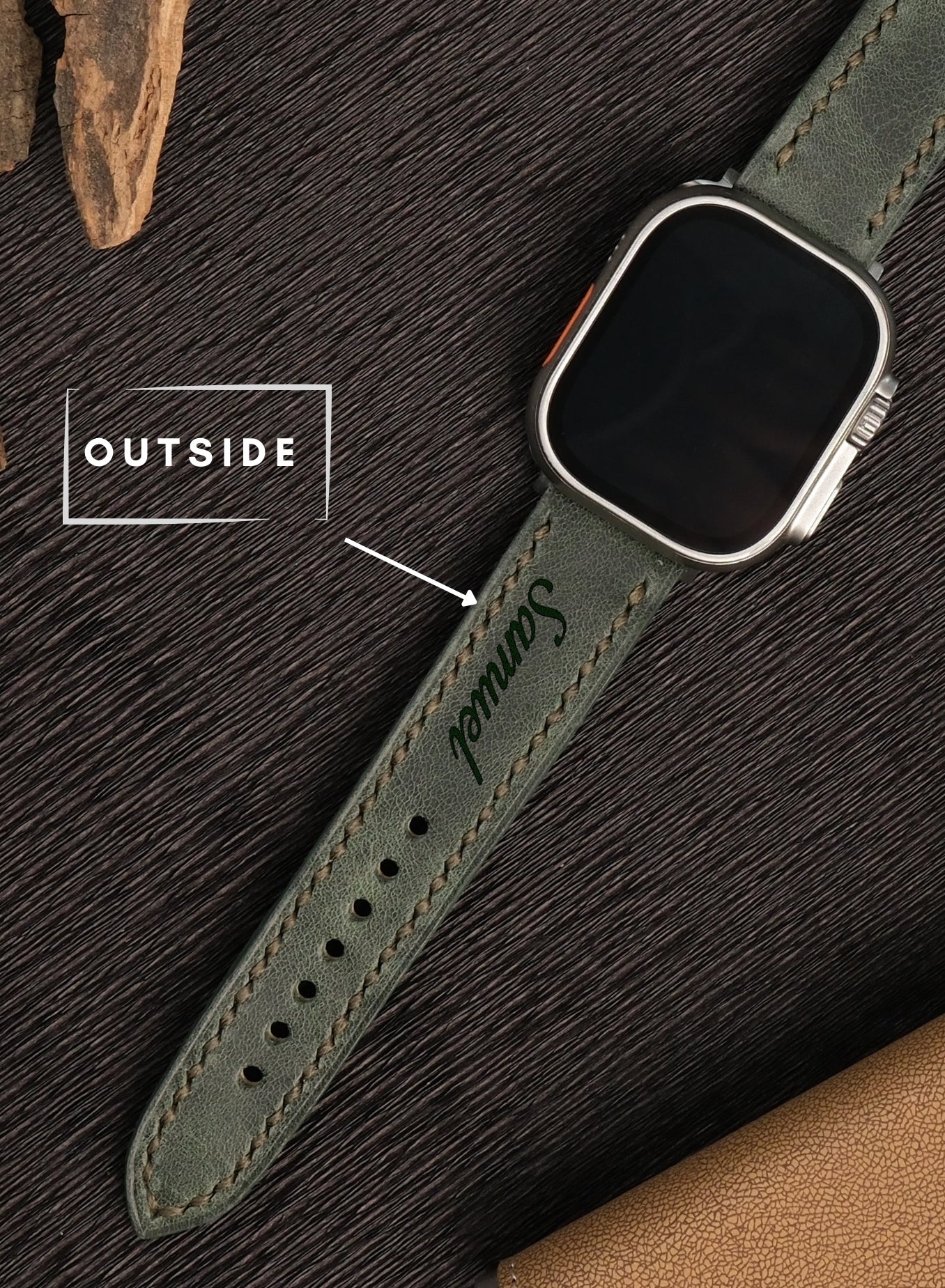 Apple Watch Tiana Leather Strap - Green