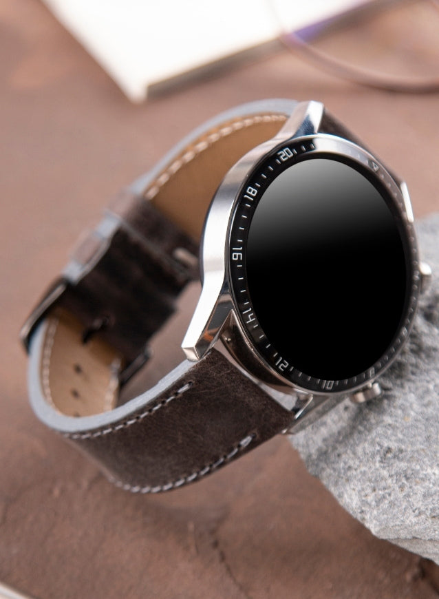 Garmin Watch Crazy Leather Strap - Gray