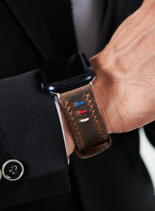 Apple Watch Three Ropes Leather Strap - Brown