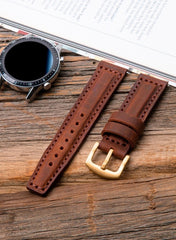 SamCrazy Genuine Leather  Samsung Watch Strap - Brown - VAGAVE