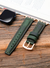 SamCrazy Genuine Leather Apple Watch Strap - Green - VAGAVE