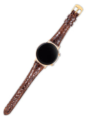 Crop Huawei Watch Women Leather Strap - Brown