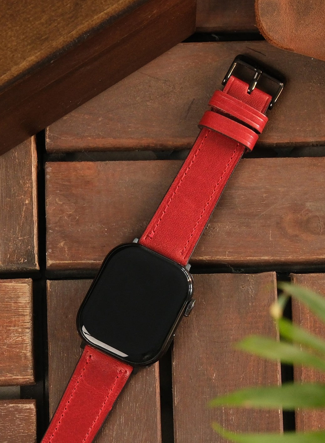 Apple Watch Buttero Leather Strap - Red