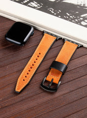 Dissam Genuine Leather Apple Watch Strap - Camel - VAGAVE