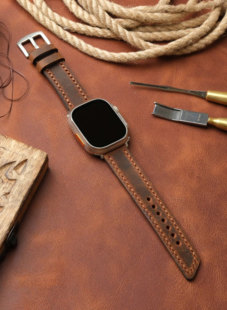 Apple Watch Berdik Leather Strap - Tan