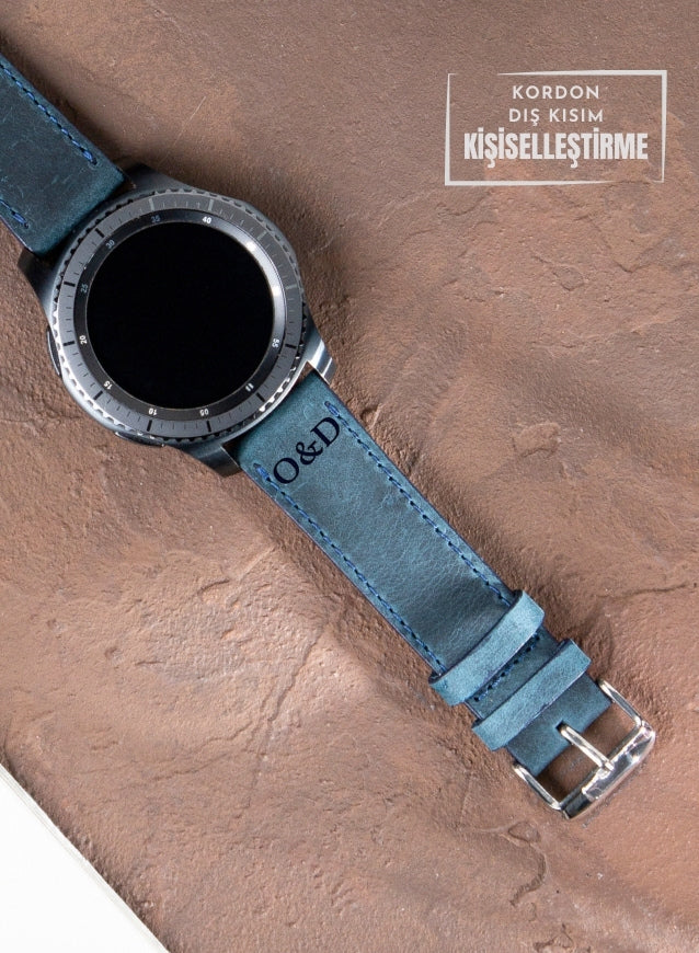 Garmin Watch Crazy Leather Strap - Blue