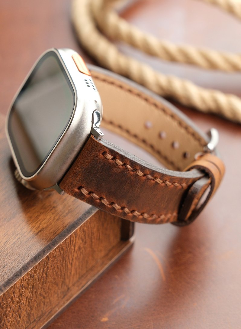 Apple Watch Berdik Leather Strap - Tan