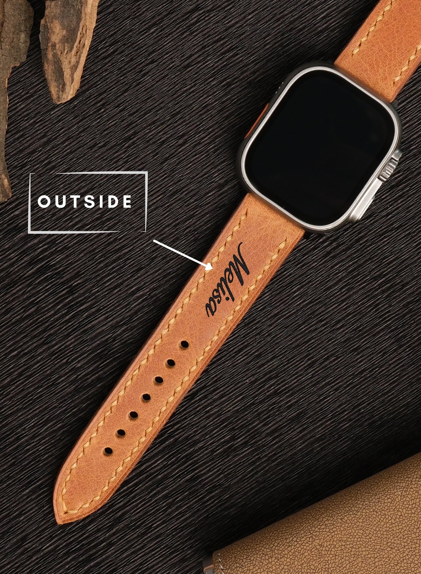 Apple Watch Tiana Leather Strap - Camel