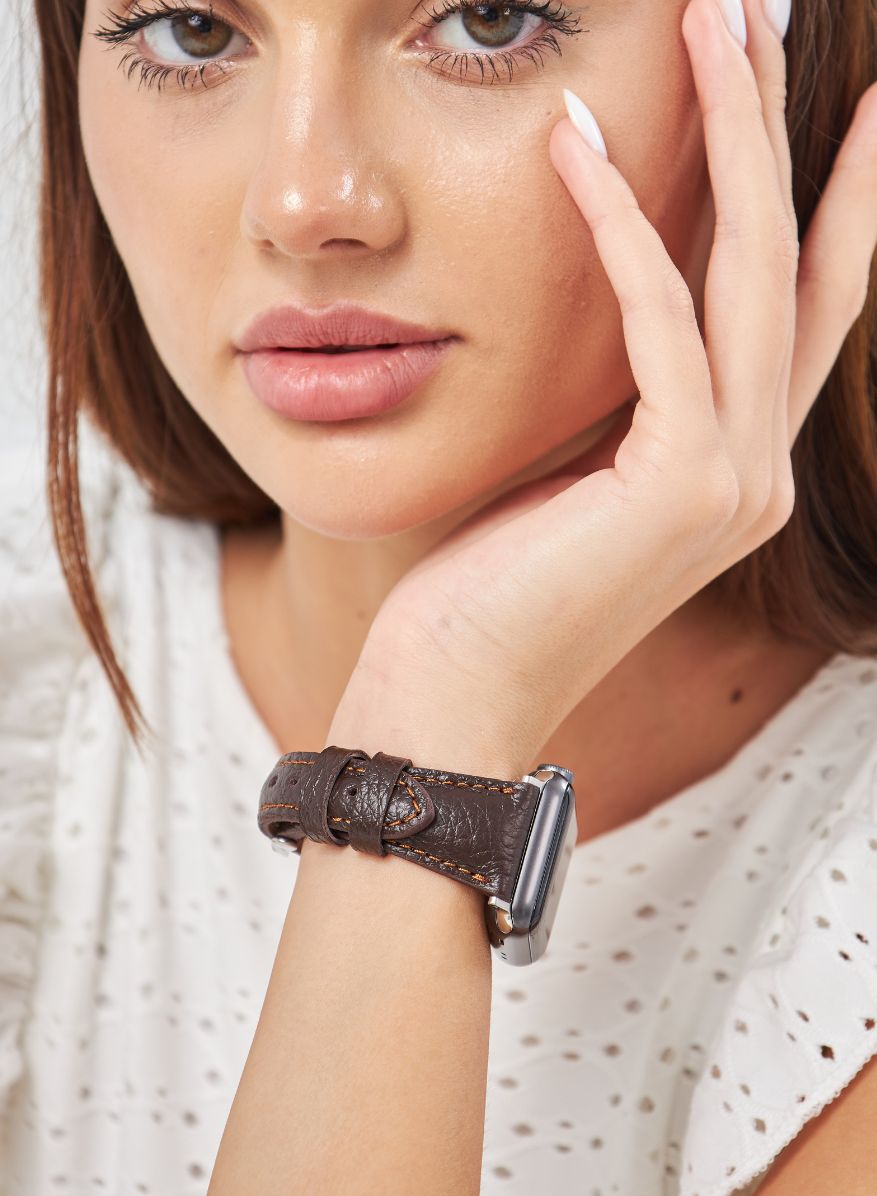 Apple Watch Pupi Leather Women Strap - Brown