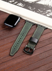 Dissam Genuine Leather Apple Watch Strap - Green - VAGAVE