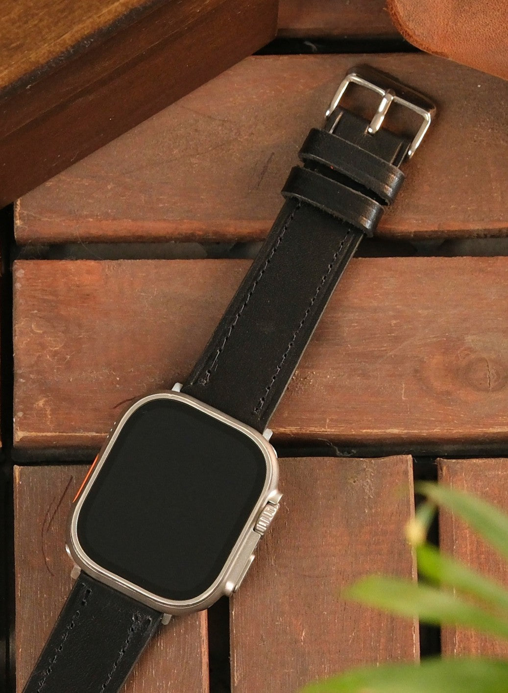 Apple Watch Buttero Leather Strap - Black